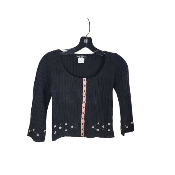 Betsey Johnson Sweaters - Betsey Johnson Vintage Floral Beaded Sweater Vintage